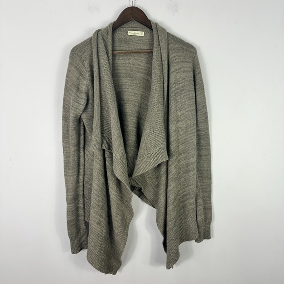 Abercrombie & Fitch Cardigan XS Beige Drape Open Front Cozy Minimalist Soft Girl - Picture 1 of 6